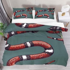 Coral Snake Bed Sheet Duvet Cover Bedding Sets