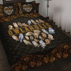 OwlAholic Quilt Bed Set Bedding Set