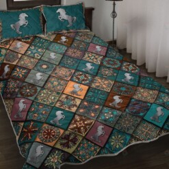 Horse Mandala Quilt Bedding Set