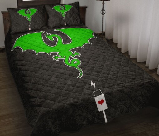 Dragon Pin Quilt Bedding Set