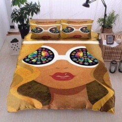 Hippie Cool Girl Duvet Cover Bedding Set
