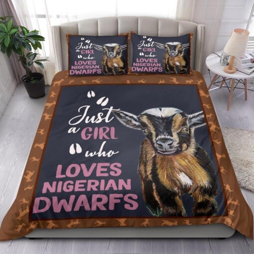 Goat Just A Girl Who Love Goat Bedding Set Bed Sheet Spread Comforter Duvet Cover Bedding Sets
