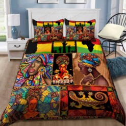 African Woman Bedding Set Bed Sheets Spread Comforter Duvet Cover Bedding Sets