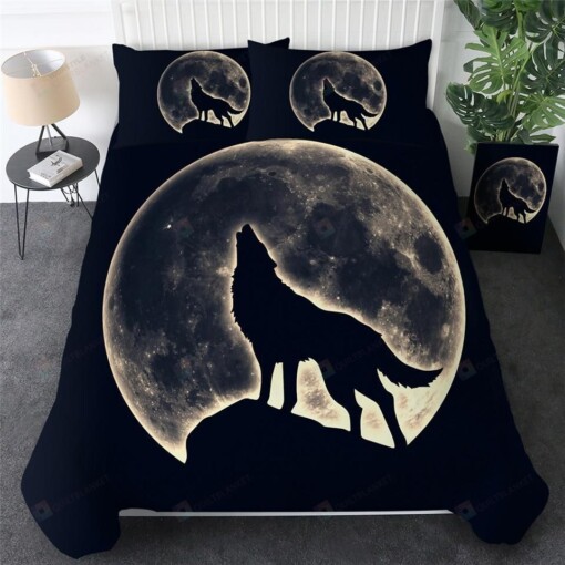 Howling Wolf Shadow Bedding Set (Duvet Cover & Pillow Cases)