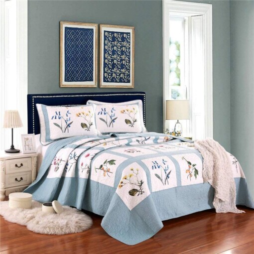 Flower Cotton Bed Sheets Spread Comforter Duvet Cover Bedding Sets