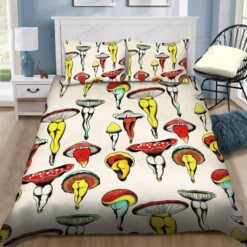 Sexy Mushroom Bedding Set Cotton Bed Sheets Spread Comforter Duvet Cover Bedding Sets