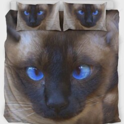 Siamese Cat Print Bedding Set Bed Sheets Spread Comforter Duvet Cover Bedding Sets