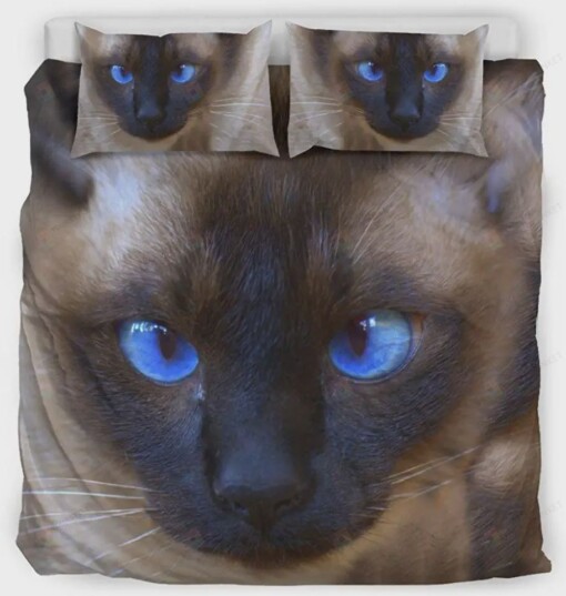 Siamese Cat Print Bedding Set Bed Sheets Spread Comforter Duvet Cover Bedding Sets