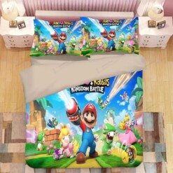 Super Mario Bros Kingdom Battle Bedding Set