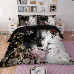 Wolf Cotton Bed Sheets Spread Comforter Duvet Cover Bedding Sets