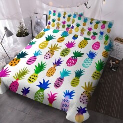 Colorful Pineapple Bedding Set (Duvet Cover & Pillow Cases)