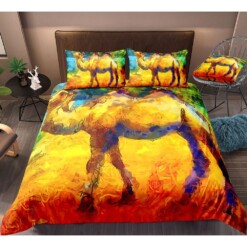 Camel Bedding Set Bed Sheets Spread Comforter Duvet Cover Bedding Sets