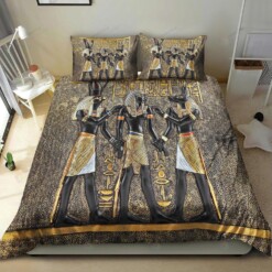 Ancient Egypt Horus Anubis Bedding Set Cotton Bed Sheets Spread Comforter Duvet Cover Bedding Sets