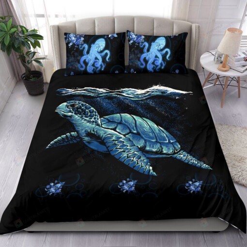 Turtle Black Bed Sheets Spread Duvet Cover Bedding Sets