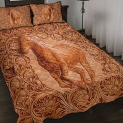 Horse Leather Quilt Bedding Set