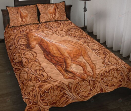 Horse Leather Quilt Bedding Set