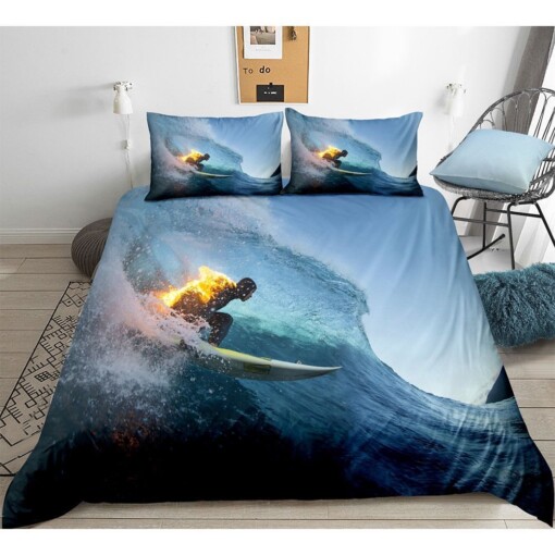 Surfing Bedding Set Bed Sheets Spread Comforter Duvet Cover Bedding Sets