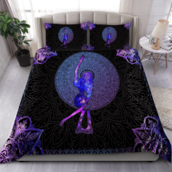 Ballet Girl And Mandala Pattern Bedding Set Bed Sheets Spread Comforter Duvet Cover Bedding Sets