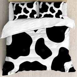 Dairy Cow Surface Print Pattern Bedding Set Bed Sheets Spread Comforter Duvet Cover Bedding Sets