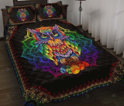 Owl Quilt Bedding Set