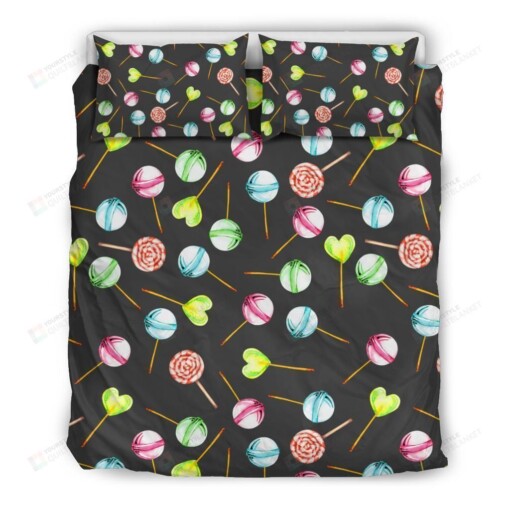 Lollipop Cotton Bed Sheets Spread Comforter Duvet Cover Bedding Sets