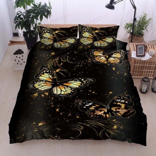 Butterfly Cotton Bed Sheets Spread Comforter Duvet Cover Bedding Sets