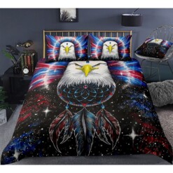 Eagle With Dreamcatcher Bedding Set Cotton Bed Sheets Spread Comforter Duvet Cover Bedding Sets