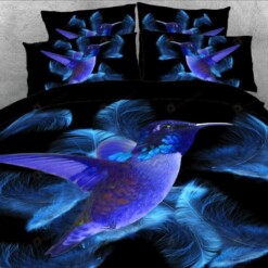 Hummingbird Cotton Bed Sheets Spread Comforter Duvet Cover Bedding Sets