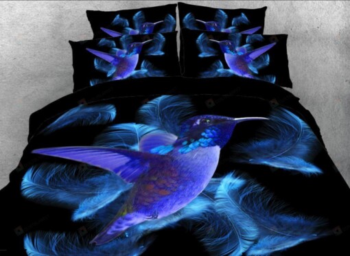 Hummingbird Cotton Bed Sheets Spread Comforter Duvet Cover Bedding Sets