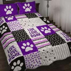 Dog Shape Pattern Quilt Bedding Set