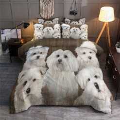 Maltese Dog Bedding Set Bed Sheets Spread Comforter Duvet Cover Bedding Sets