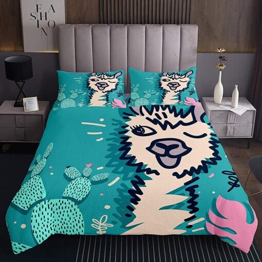 Llama Funny Bedding Set Bed Sheets Spread Comforter Duvet Cover Bedding Sets