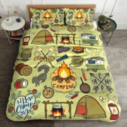 Camping I Love Camping Bedding Set Bed Sheets Spread Comforter Duvet Cover Bedding Sets