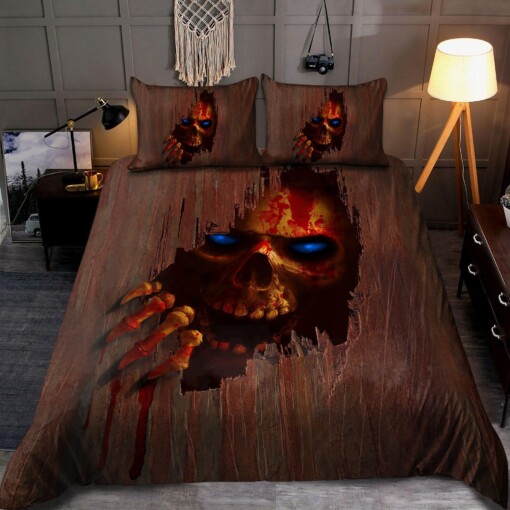 Cool Skull Bedding Set Bed Sheets Spread Comforter Duvet Cover Bedding Sets