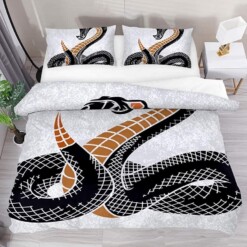 Snake With Mouth Open Bed Sheet Duvet Cover Bedding Sets