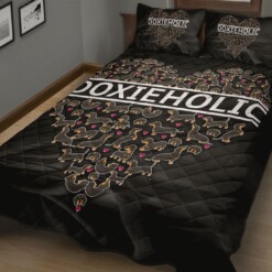 Dachshund Doxieholic Quilt Bedding Set Cotton Bed Sheets Spread Comforter Duvet Cover Bedding Sets