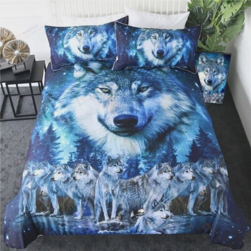 Wolf Bedding Set Wolf Pack (Duvet Cover & Pillow Cases)