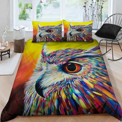 Owl Cotton Bed Sheets Spread Comforter Duvet Cover Bedding Sets