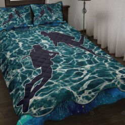 Scuba Diving Quilt Bedding Set