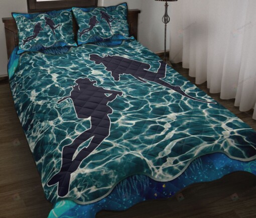 Scuba Diving Quilt Bedding Set