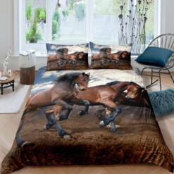 Horse Running Bedding Set Bed Sheet Spread Comforter Duvet Cover Bedding Sets