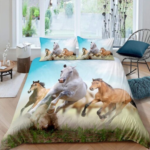 Horses Bedding Set Bed Sheet Spread Comforter Duvet Cover Bedding Sets