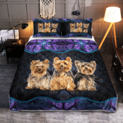 Yorkshire Terrier Quilt Bedding Set