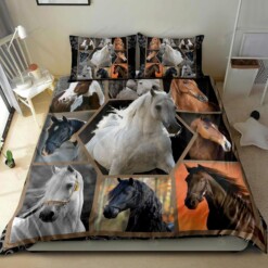 Horses Bed Sheets Spread Duvet Cover Bedding Set