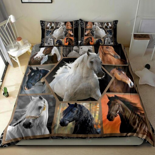 Horses Bed Sheets Spread Duvet Cover Bedding Set