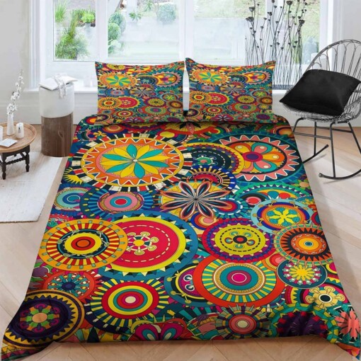 Colorful Cotton Bed Sheets Spread Comforter Duvet Cover Bedding Sets