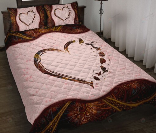 Owl Heart Quilt Bedding Set