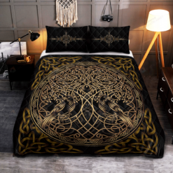 Raven Yggdrasil Viking Quilt Bedding Set