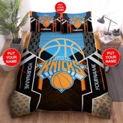 Custom Name New York Knicks Bedding Set