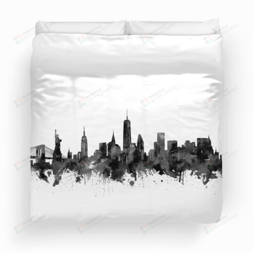 New York Skyline Duvet Cover Bedding Set